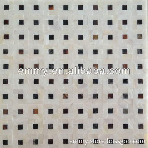 Pure white chinese fresh water river shell mosaic tile pen mother of pearl